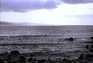 aaron island in the background